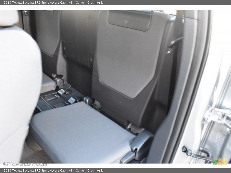 Cement Gray Interior Rear Seat for the 2019 Toyota Tacoma TRD Sport Access Cab 4x4 #129595876