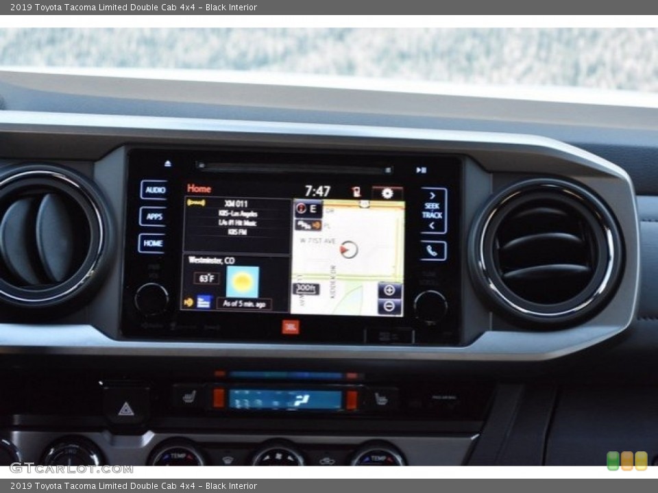 Black Interior Navigation for the 2019 Toyota Tacoma Limited Double Cab 4x4 #129603019