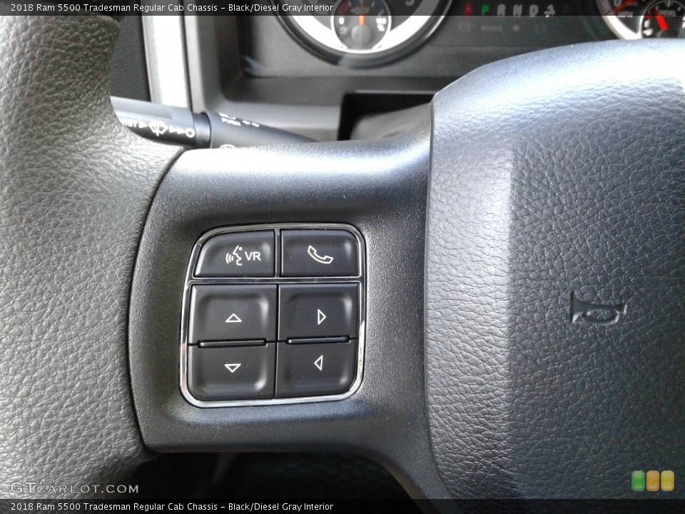 Black/Diesel Gray Interior Steering Wheel for the 2018 Ram 5500 Tradesman Regular Cab Chassis #129603811