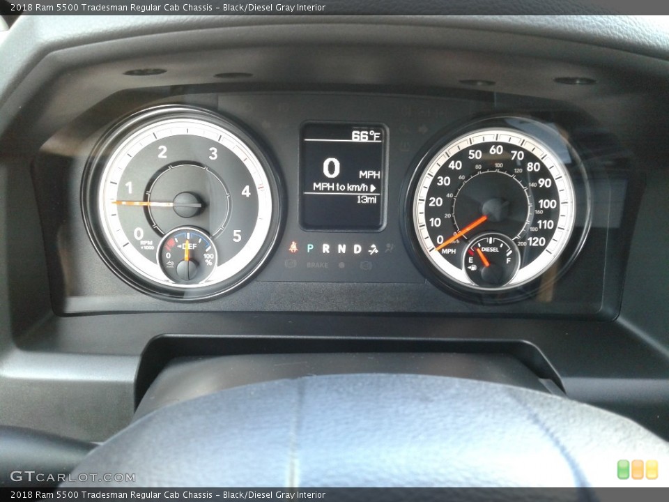 Black/Diesel Gray Interior Gauges for the 2018 Ram 5500 Tradesman Regular Cab Chassis #129603862