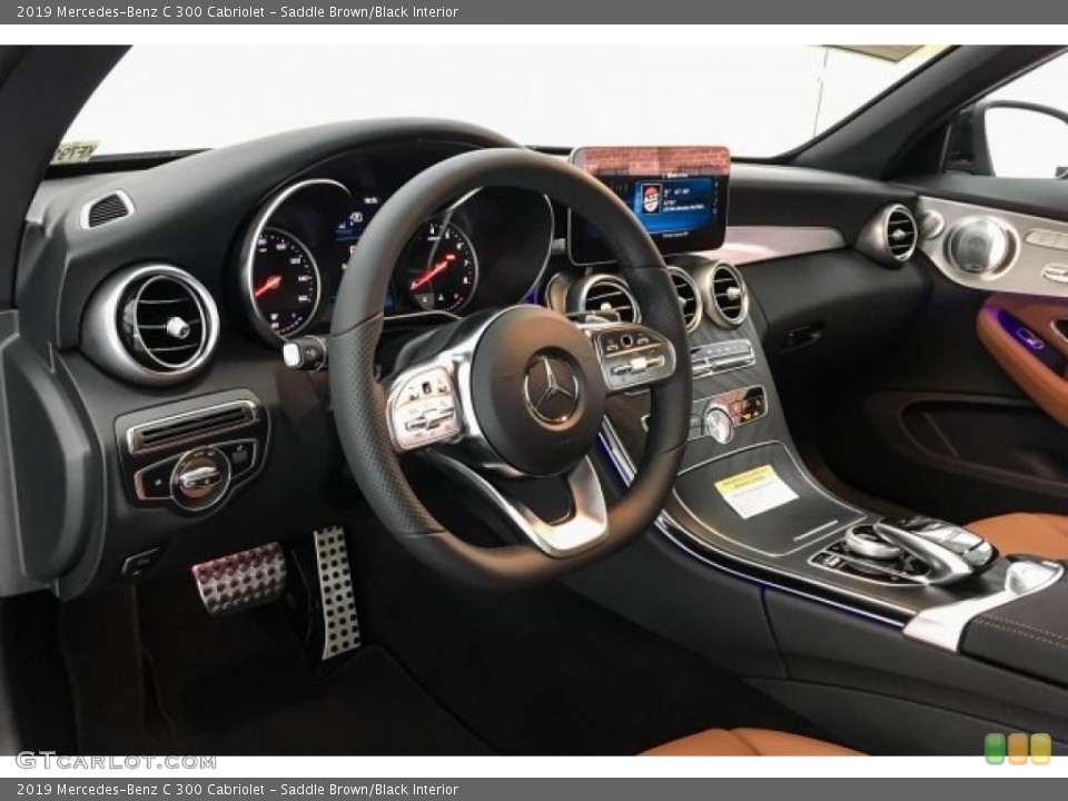 Saddle Brown/Black Interior Dashboard for the 2019 Mercedes-Benz C 300 Cabriolet #129605380