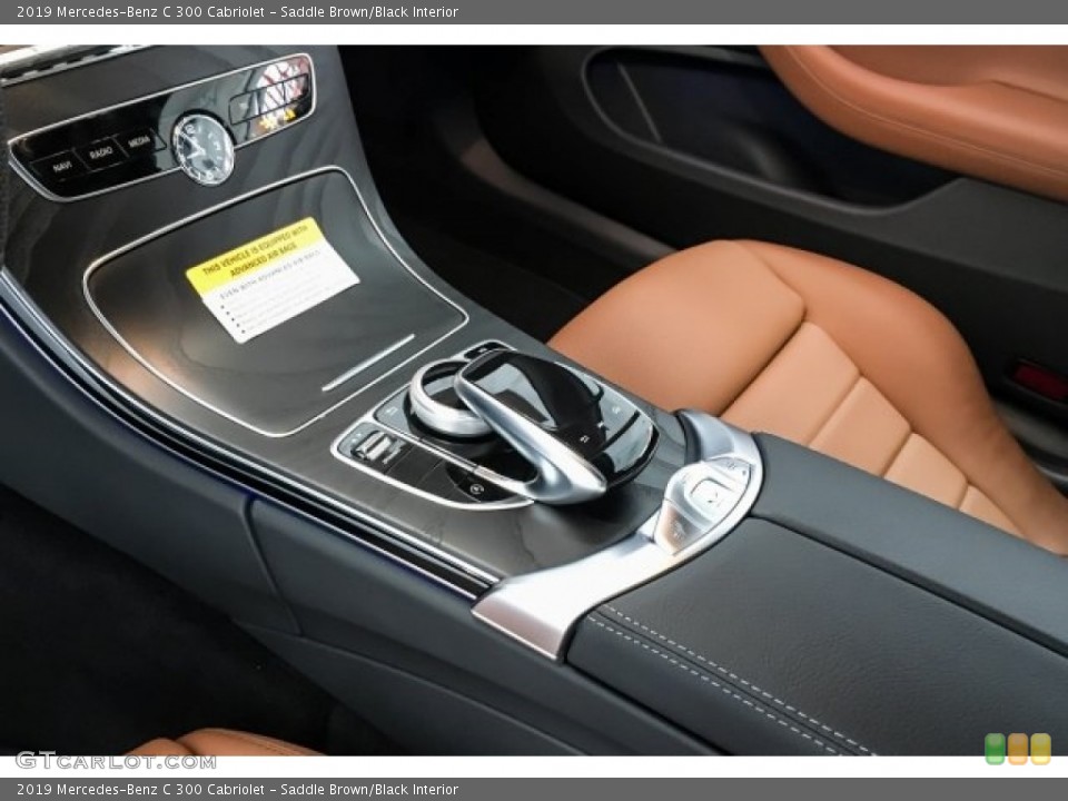 Saddle Brown/Black Interior Controls for the 2019 Mercedes-Benz C 300 Cabriolet #129605431