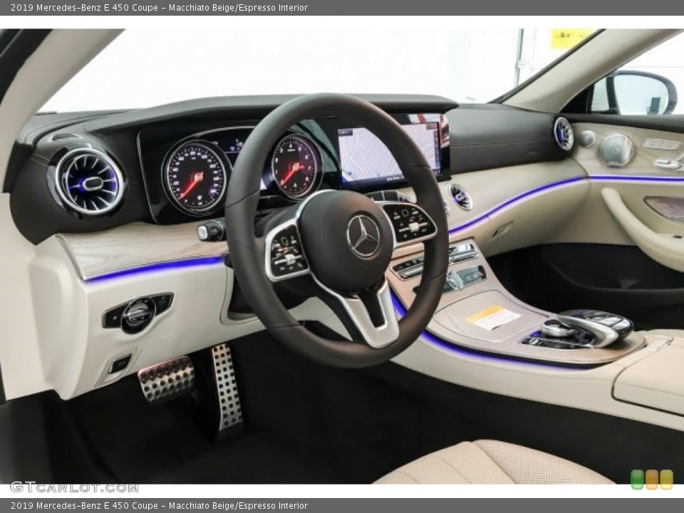 Macchiato Beige/Espresso Interior Dashboard for the 2019 Mercedes-Benz E 450 Coupe #129605857
