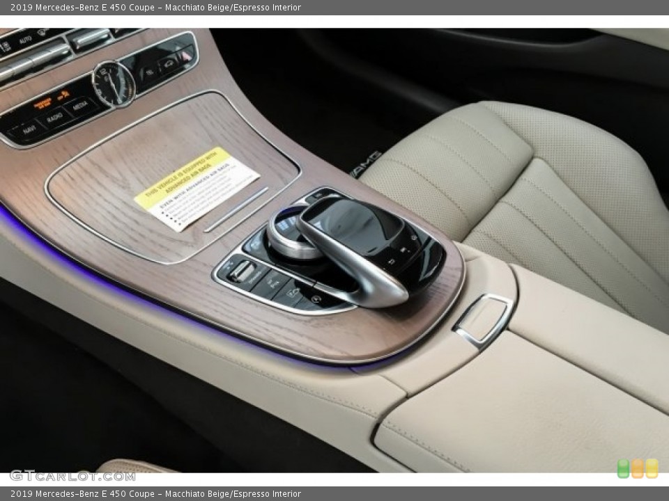 Macchiato Beige/Espresso Interior Controls for the 2019 Mercedes-Benz E 450 Coupe #129606142