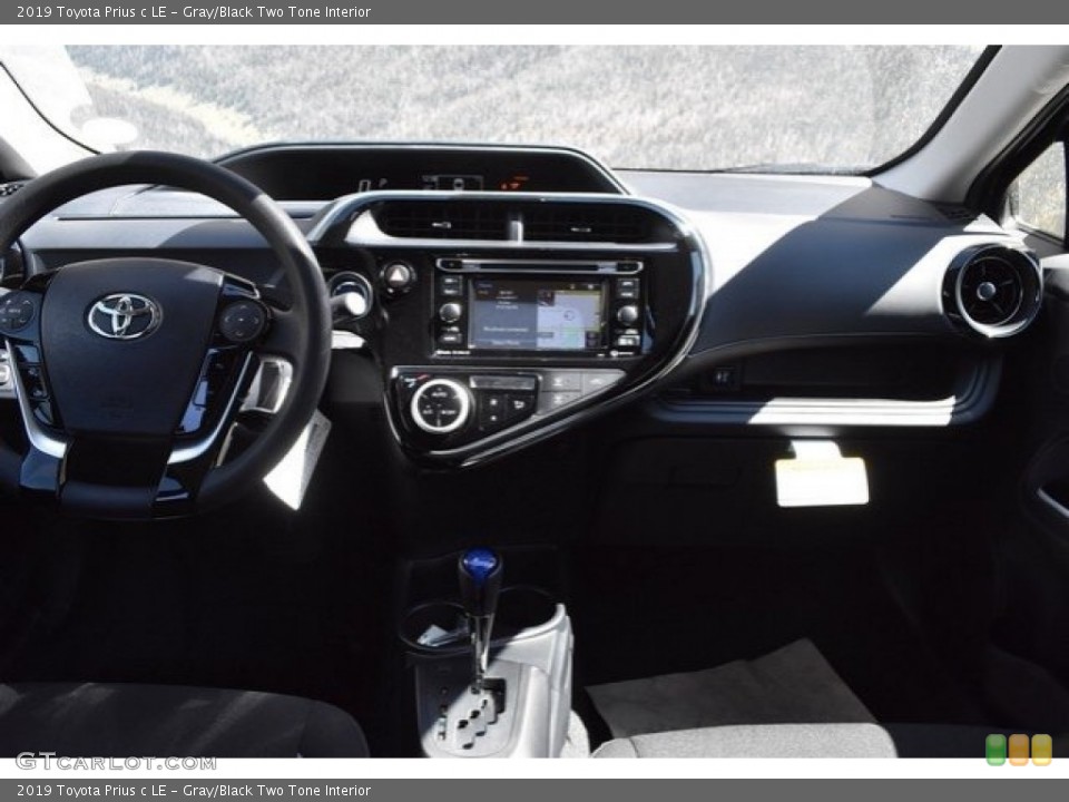 Gray/Black Two Tone Interior Dashboard for the 2019 Toyota Prius c LE #129607996