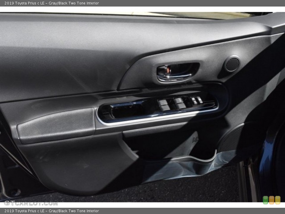Gray/Black Two Tone Interior Door Panel for the 2019 Toyota Prius c LE #129608233