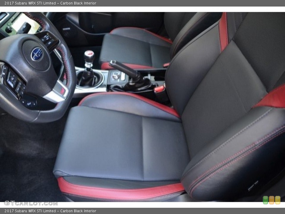 Carbon Black Interior Front Seat for the 2017 Subaru WRX STI Limited #129608275