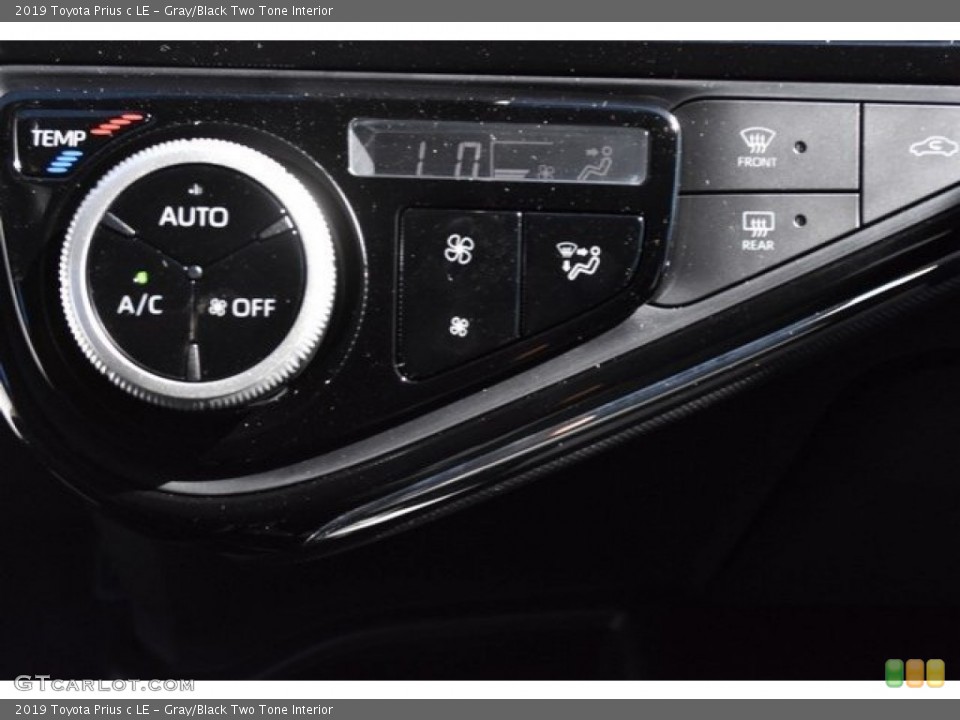 Gray/Black Two Tone Interior Controls for the 2019 Toyota Prius c LE #129608401