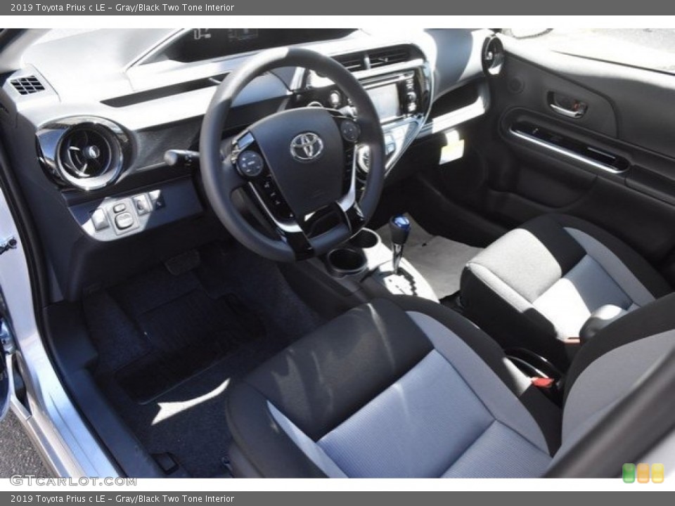 Gray/Black Two Tone Interior Photo for the 2019 Toyota Prius c LE #129608665