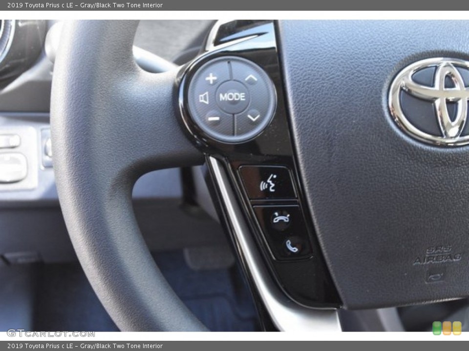 Gray/Black Two Tone Interior Steering Wheel for the 2019 Toyota Prius c LE #129609037