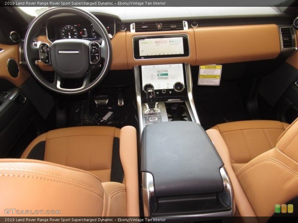 Ebony/Vintage Tan Interior Dashboard for the 2019 Land Rover Range Rover Sport Supercharged Dynamic #129609406