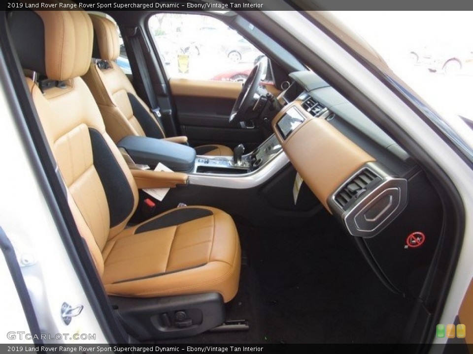 Ebony/Vintage Tan Interior Front Seat for the 2019 Land Rover Range Rover Sport Supercharged Dynamic #129609427