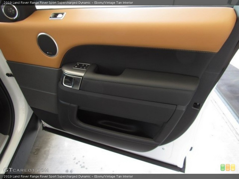 Ebony/Vintage Tan Interior Door Panel for the 2019 Land Rover Range Rover Sport Supercharged Dynamic #129609742