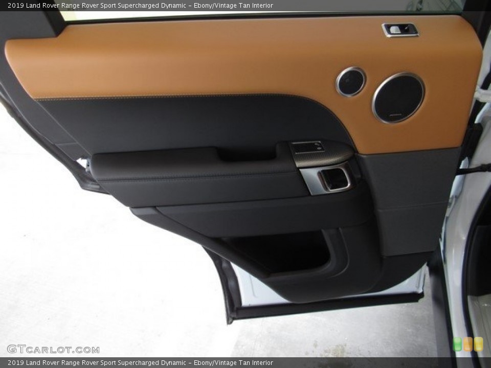 Ebony/Vintage Tan Interior Door Panel for the 2019 Land Rover Range Rover Sport Supercharged Dynamic #129609778
