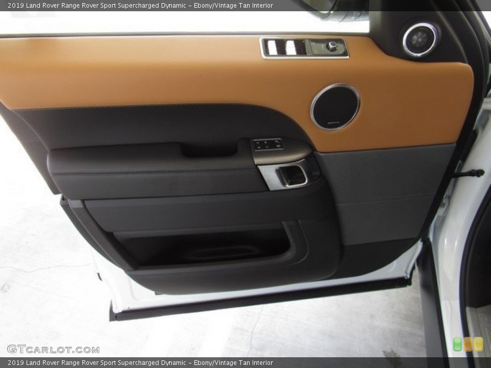 Ebony/Vintage Tan Interior Door Panel for the 2019 Land Rover Range Rover Sport Supercharged Dynamic #129609799