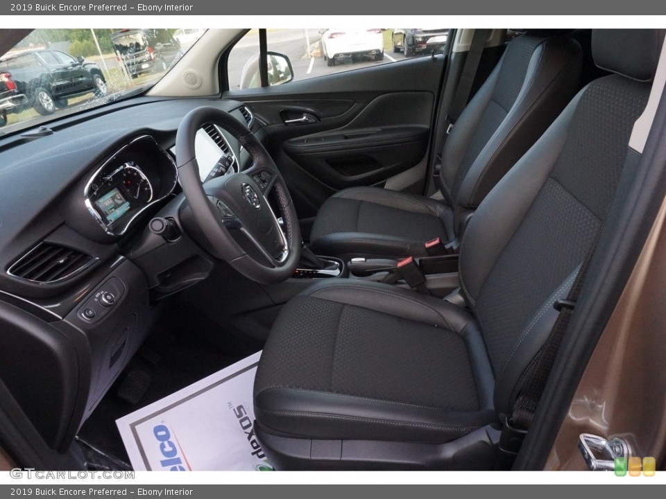 Ebony Interior Front Seat for the 2019 Buick Encore Preferred #129612286
