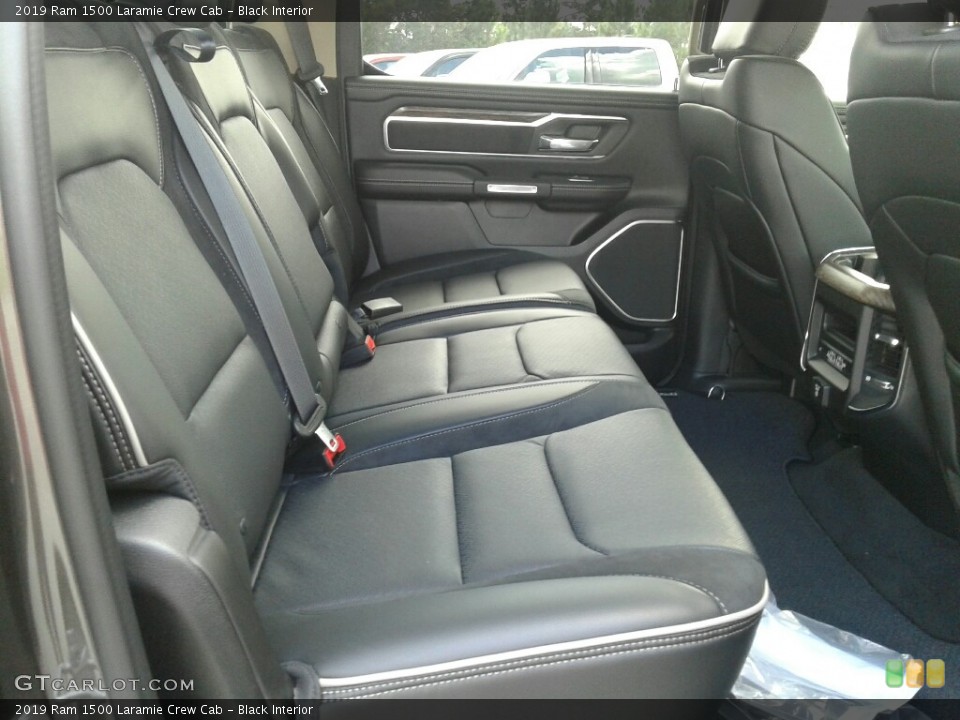 Black Interior Rear Seat for the 2019 Ram 1500 Laramie Crew Cab #129615199
