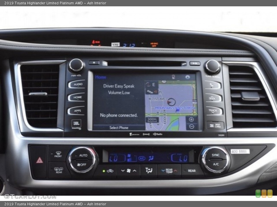 Ash Interior Navigation for the 2019 Toyota Highlander Limited Platinum AWD #129618290