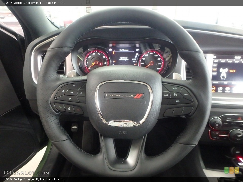 Black Interior Steering Wheel for the 2019 Dodge Charger R/T #129618914