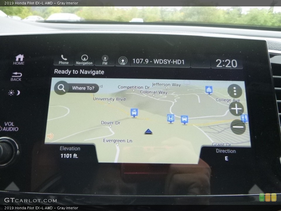 Gray Interior Navigation for the 2019 Honda Pilot EX-L AWD #129619049