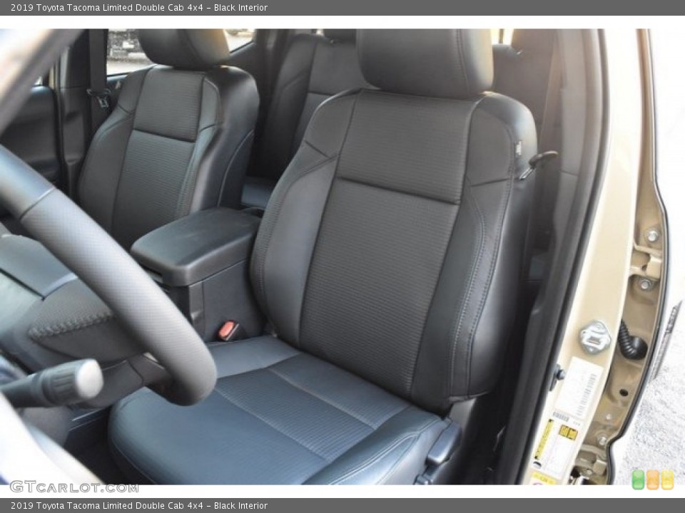 Black Interior Front Seat for the 2019 Toyota Tacoma Limited Double Cab 4x4 #129619862
