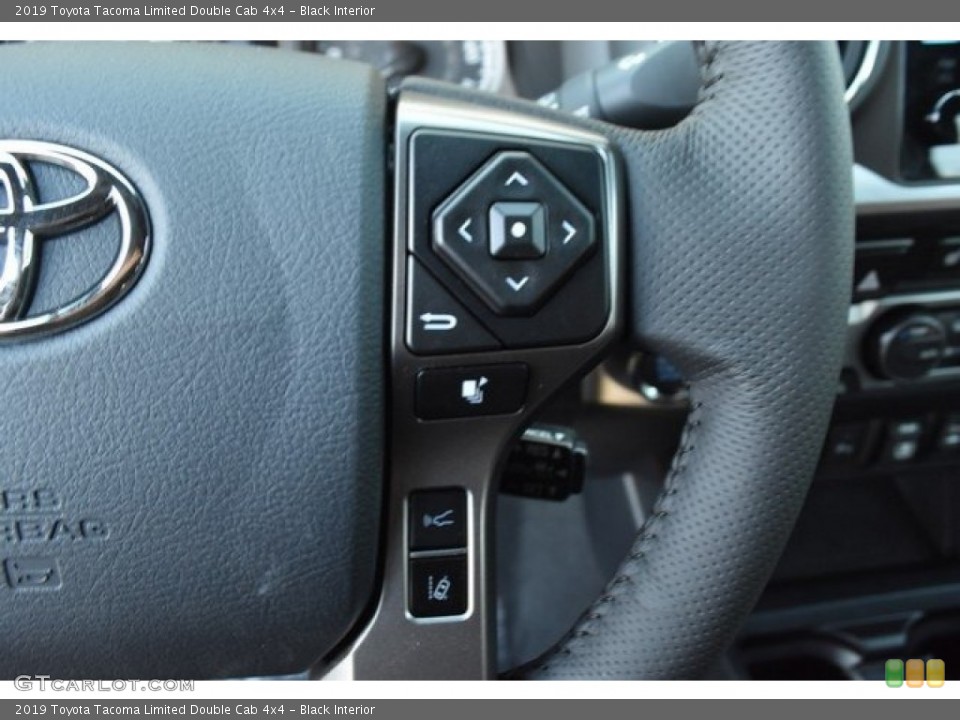 Black Interior Steering Wheel for the 2019 Toyota Tacoma Limited Double Cab 4x4 #129620228
