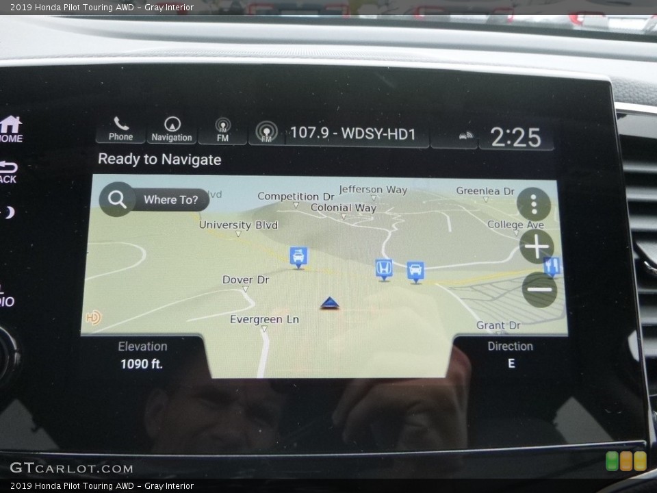 Gray Interior Navigation for the 2019 Honda Pilot Touring AWD #129620603