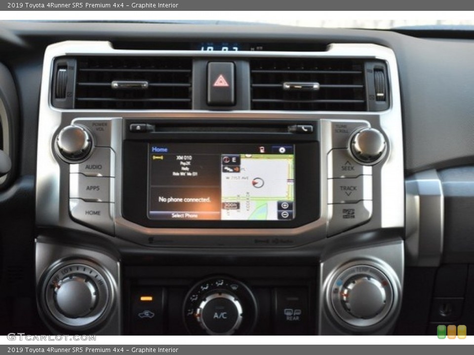Graphite Interior Controls for the 2019 Toyota 4Runner SR5 Premium 4x4 #129624217