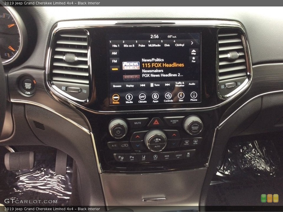 Black Interior Controls for the 2019 Jeep Grand Cherokee Limited 4x4 #129625193