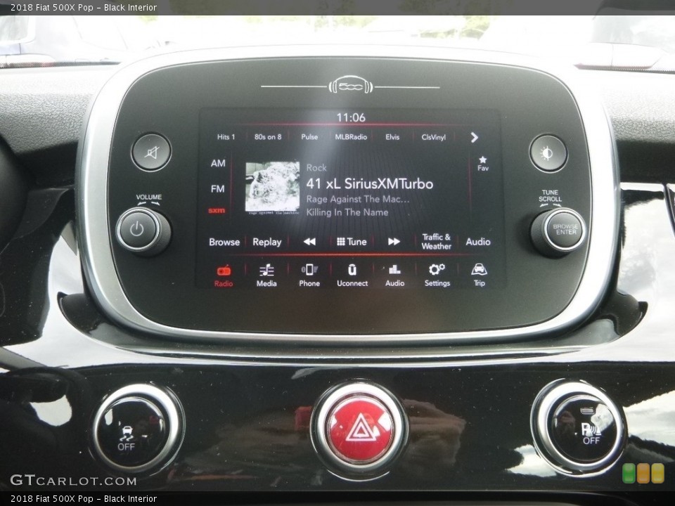 Black Interior Controls for the 2018 Fiat 500X Pop #129628991