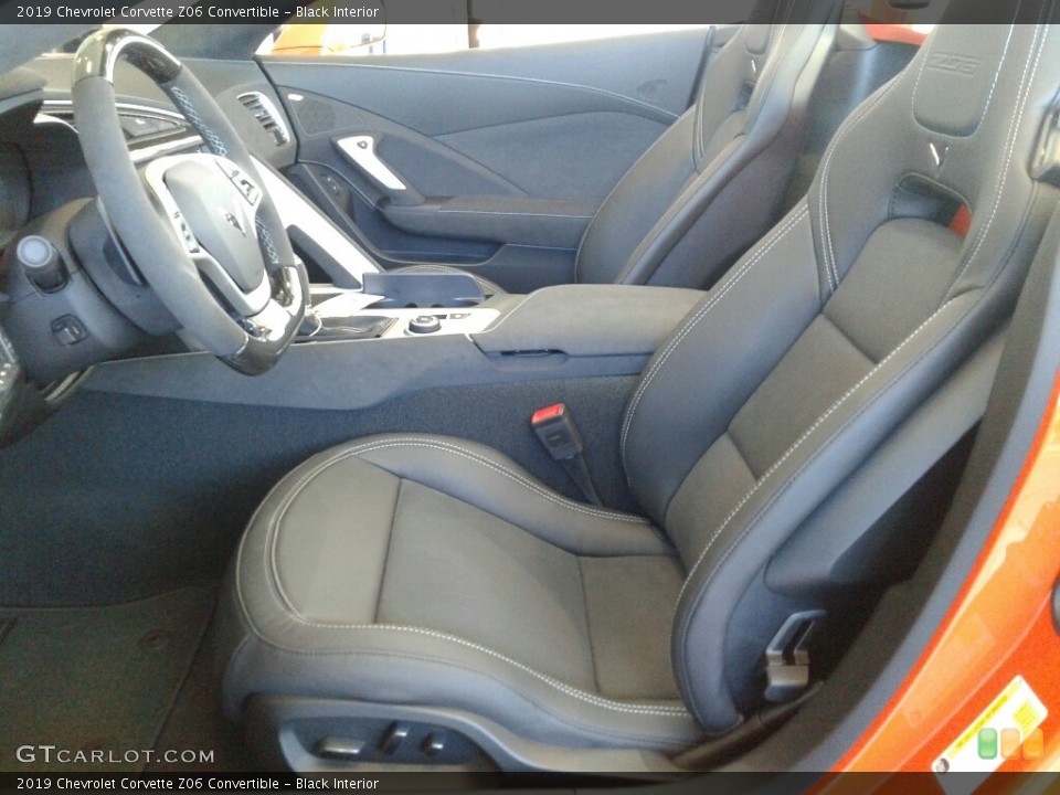 Black Interior Front Seat for the 2019 Chevrolet Corvette Z06 Convertible #129629357