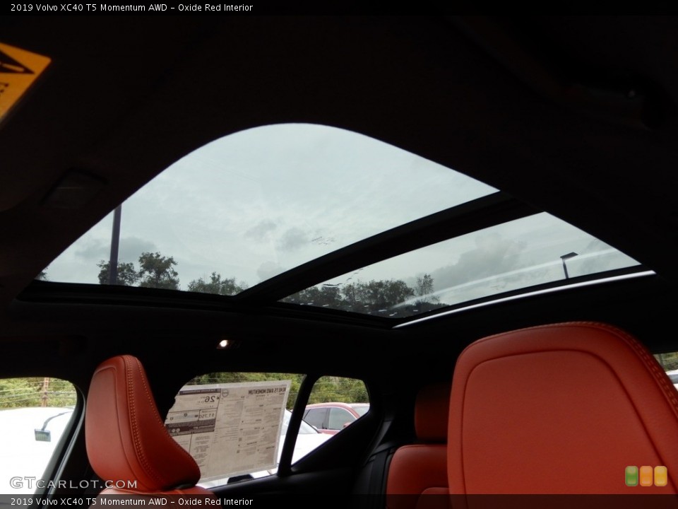 Oxide Red Interior Sunroof for the 2019 Volvo XC40 T5 Momentum AWD #129633935