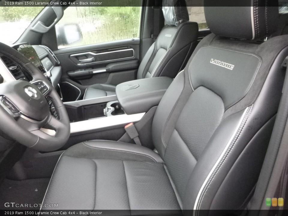 Black Interior Front Seat for the 2019 Ram 1500 Laramie Crew Cab 4x4 #129635954