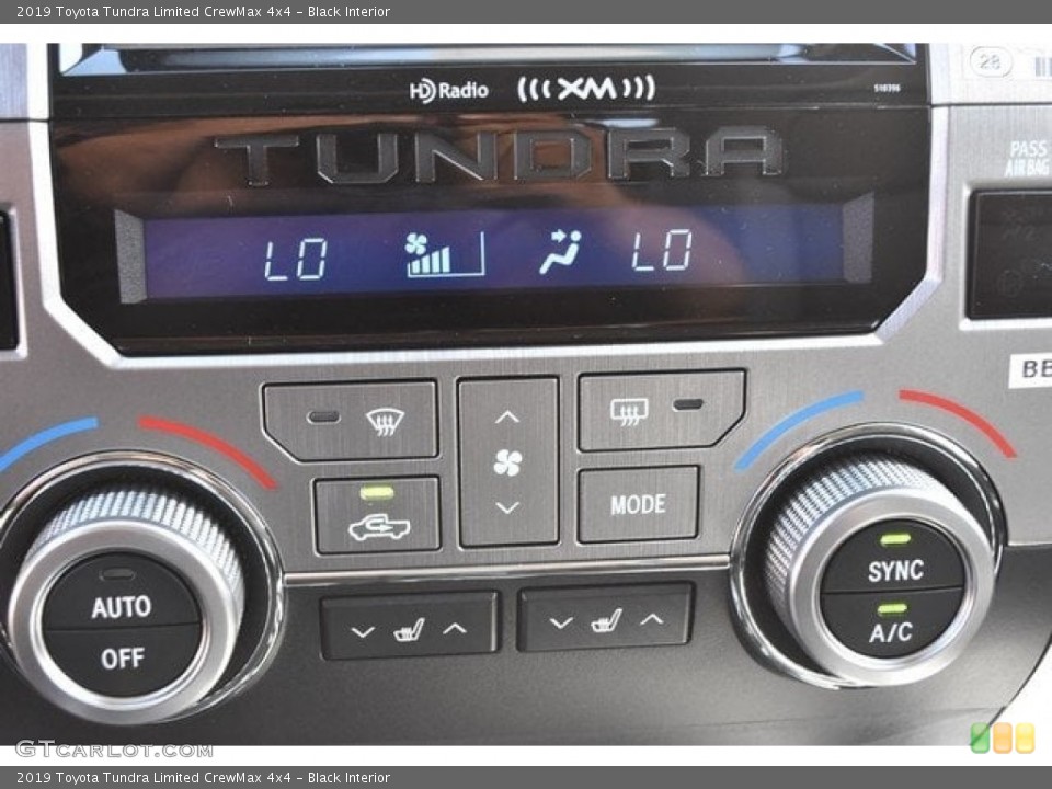 Black Interior Controls for the 2019 Toyota Tundra Limited CrewMax 4x4 #129636673