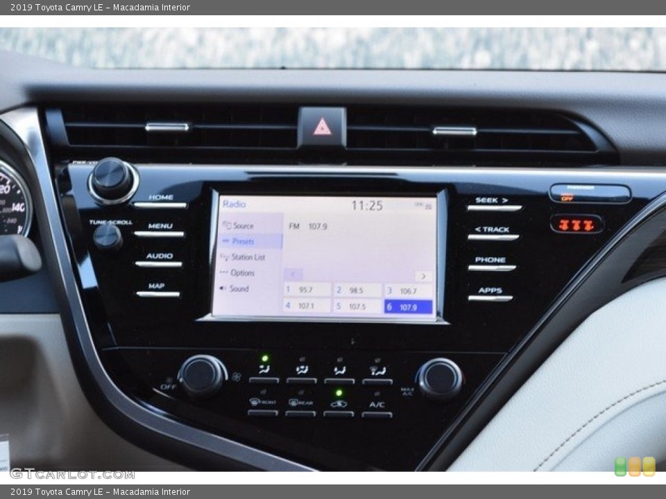 Macadamia Interior Controls for the 2019 Toyota Camry LE #129641552