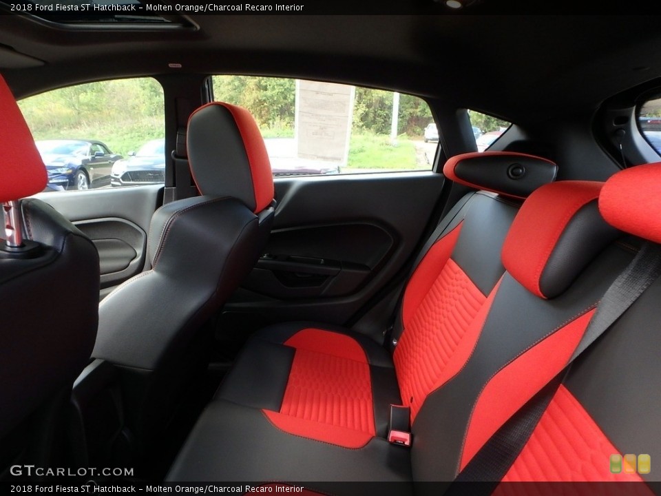 Molten Orange/Charcoal Recaro Interior Rear Seat for the 2018 Ford Fiesta ST Hatchback #129646331
