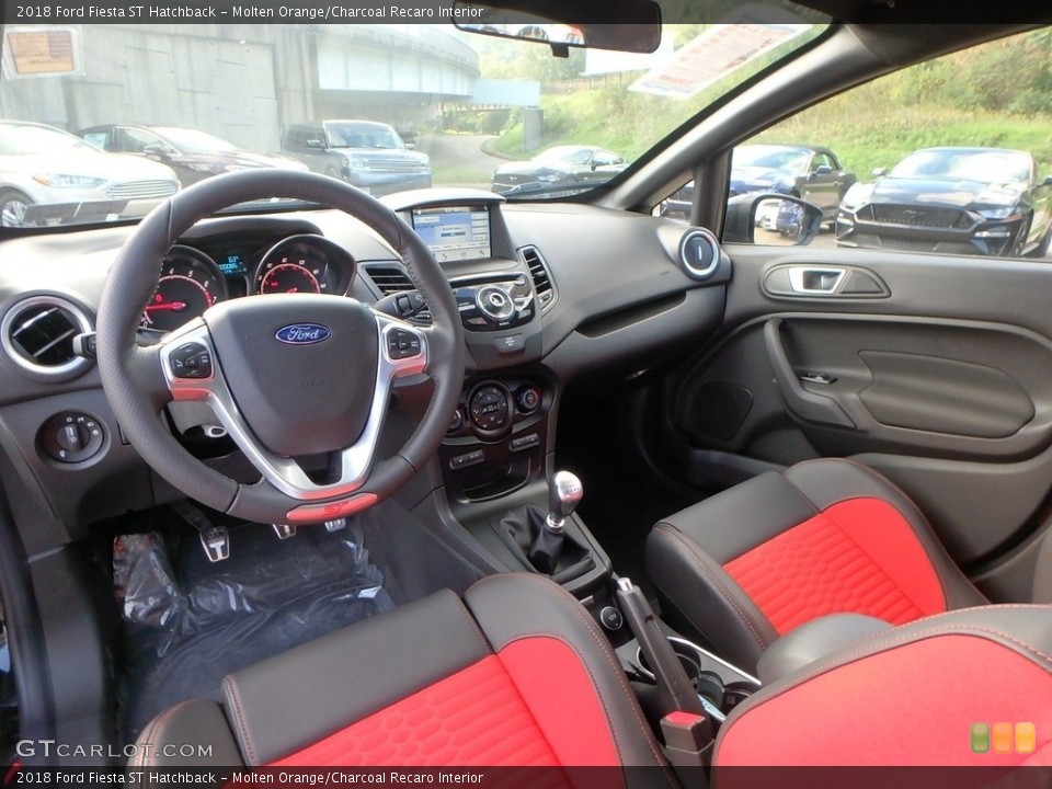 Molten Orange/Charcoal Recaro Interior Photo for the 2018 Ford Fiesta ST Hatchback #129646363