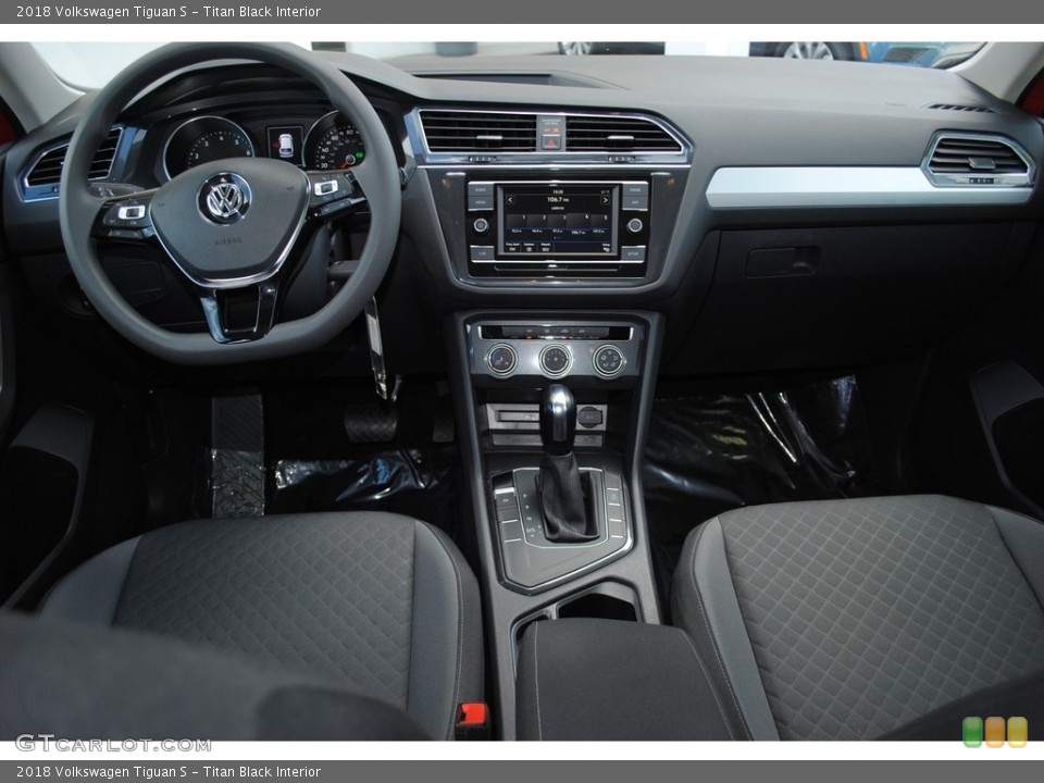 Titan Black Interior Dashboard for the 2018 Volkswagen Tiguan S #129651151