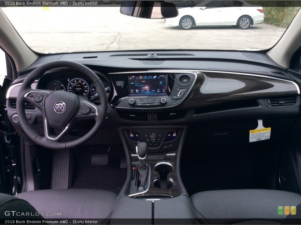 Ebony Interior Dashboard for the 2019 Buick Envision Premium AWD #129680408