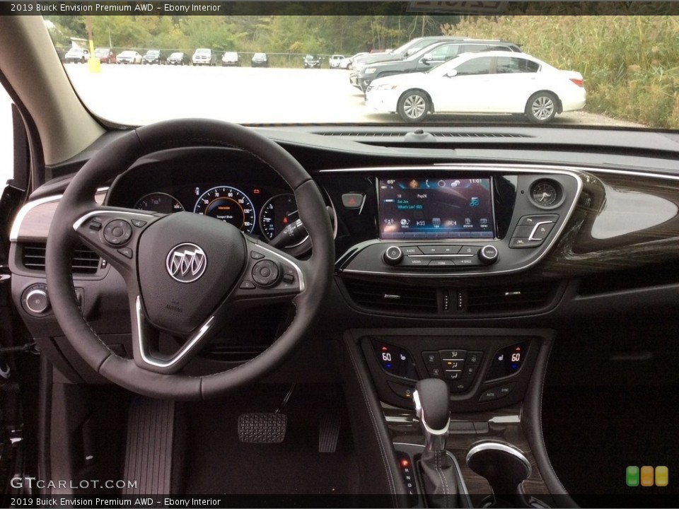 Ebony Interior Dashboard for the 2019 Buick Envision Premium AWD #129680420