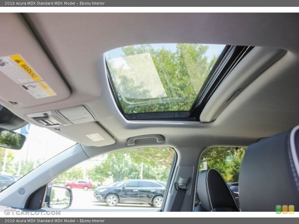 Ebony Interior Sunroof for the 2019 Acura MDX  #129686588