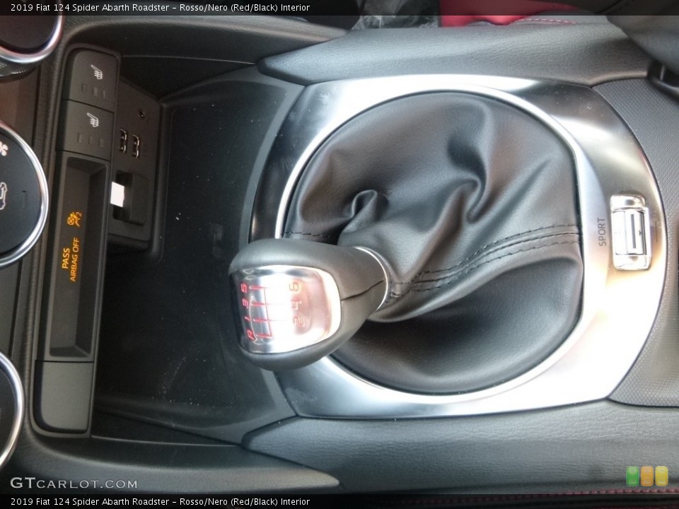 Rosso/Nero (Red/Black) Interior Transmission for the 2019 Fiat 124 Spider Abarth Roadster #129689102
