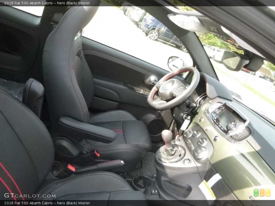 Nero (Black) Interior Photo for the 2018 Fiat 500 Abarth Cabrio #129690446