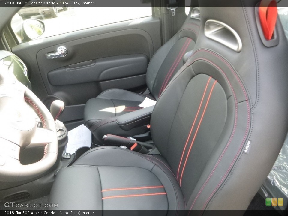 Nero (Black) Interior Photo for the 2018 Fiat 500 Abarth Cabrio #129690566