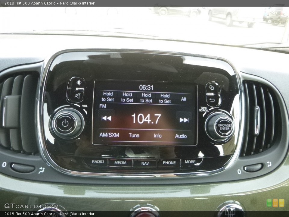 Nero (Black) Interior Controls for the 2018 Fiat 500 Abarth Cabrio #129690617
