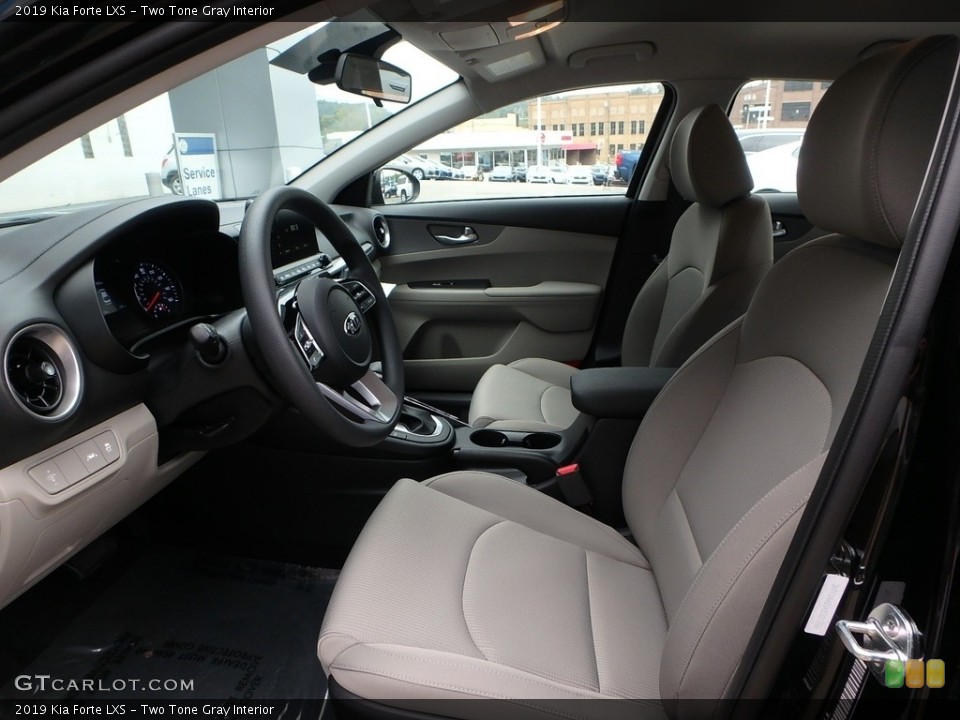 Two Tone Gray Interior Front Seat for the 2019 Kia Forte LXS #129715895