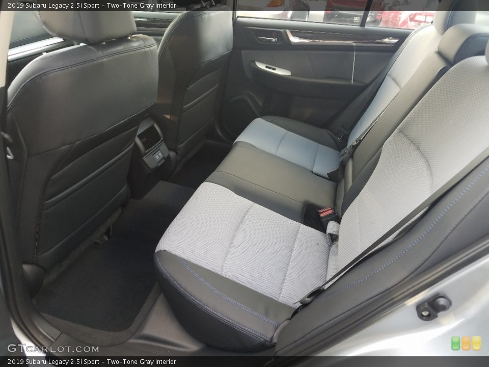 Two-Tone Gray Interior Rear Seat for the 2019 Subaru Legacy 2.5i Sport #129725710