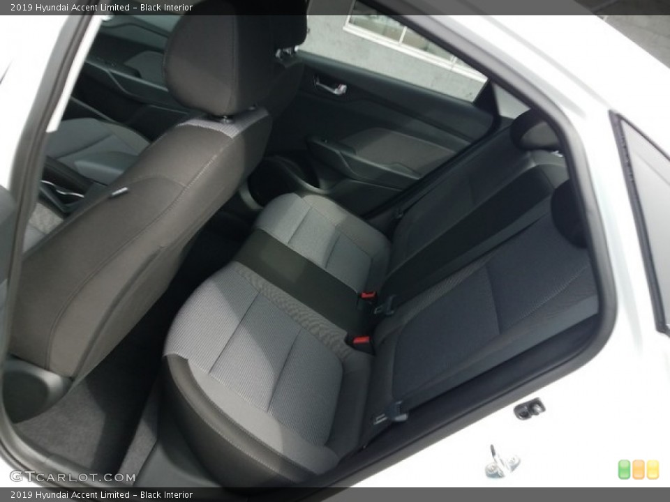 Black Interior Rear Seat for the 2019 Hyundai Accent Limited #129735076