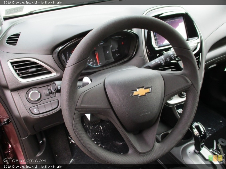 Jet Black Interior Steering Wheel for the 2019 Chevrolet Spark LS #129737647