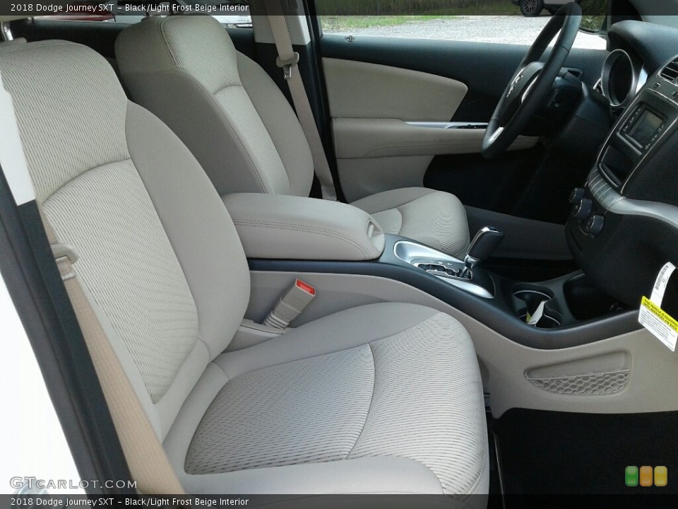 Black/Light Frost Beige Interior Front Seat for the 2018 Dodge Journey SXT #129738025